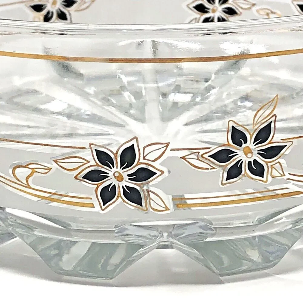 MCM Decover Italy Glass Chip & Dip Elegant Snack Bowl Set VTG Mod 60s